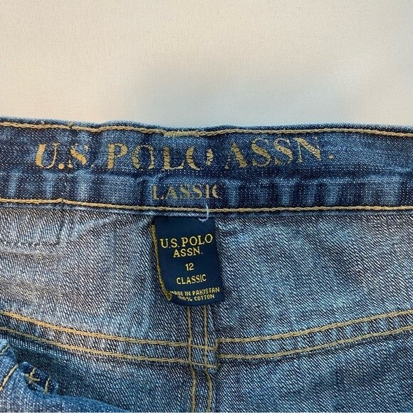 US Polo Straight Leg Classic Jeans Medium Wash Size 12 Girls - Picture 6 of 11
